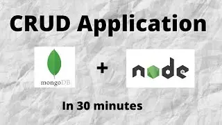 Build a CRUD app using MongoDB & NodeJS (backend REST API tutorial)