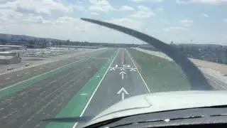 Landing on Runway 19 at San Gabriel Valley Airport (El Monte, CA, USA)