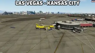 (P3DV5.3) Simulation Flight KLAS-KMCI Airbus A320 SL