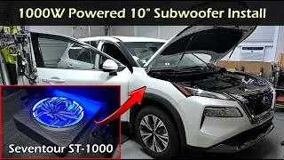 Установка 10-дюймового сабвуфера мощностью 1000 Вт | Усилитель для сабвуферов Seventour