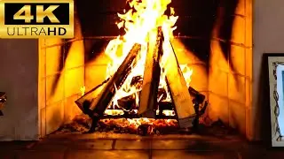 10 Hours Cozy Fireplace 🔥 Relaxing Fire Sounds | Winter Night Ambience (No Music)