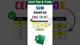 Excel Amazing Trick - SUM values Based on Cell Color #exceltutorial #spreadsheets