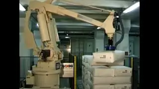 Vollautomatische Sackentleerung mit Roboter / Fully-automatic Bag Emptying Machine with Depalletizer