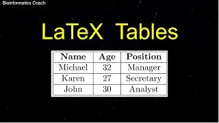 Create tables in LaTeX