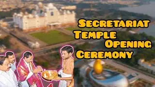 New secretariat building temple opening ceremony by CM KCR & GOVERNOR TAMILISAI SOUNDRARAJAN.