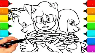 Sonic TEAM Coloring Pages NEW  Draw Sonic Coloring Compilation Fastest Sonic Drawing Ever