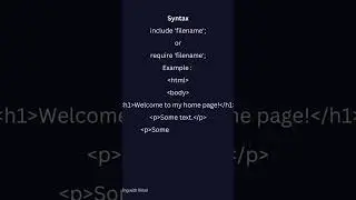Include and required in php #shorts
