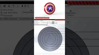 Solidworks Captain Shield Design 🤩 #shorts #short