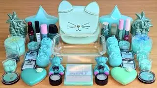 MINT SLIME 🦄🦄🎅Mixing makeup🦄🦄🎅 and glitter into Clear Slime 🦄🦄🎅 Satisfying Slime Videos city
