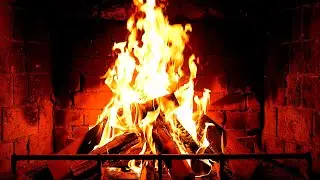 Cozy Fireplace 4K (12 HOURS). Fireplace with Crackling Fire Sounds. Fireplace Ambience