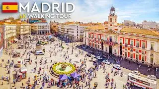 Madrid walking tour with animated map.