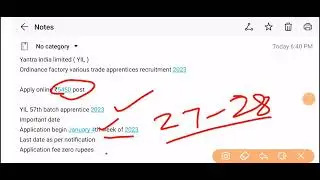 YIL Apprentice 2023 , ITI and Non-ITI Vacancy