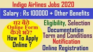 Indigo Airlines Jobs 2020 High Salary | No Fee | Application Form