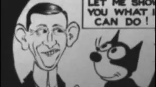 Vintage cartoon Felix in Hollywood (1923) film 8mm restored