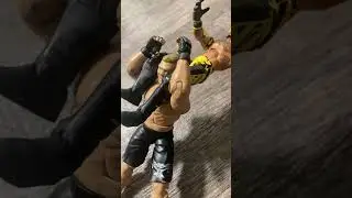 Brock Lesnar German suplexes Rey mysterio (WWE stop motion)