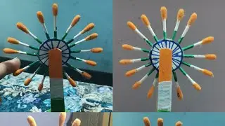 Republic Day Table Decor 🇮🇳 | Charkha & Tiranga Craft for 26January #viral  #craft #republicday #diy