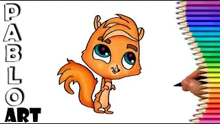 Как нарисовать Шиверса из Littlest Pet Shop | шаг за шагом