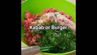 #short #kabab or burger : w/ ground beef,onion,garlic,block paper,shawarma powder & parsley @Gingske