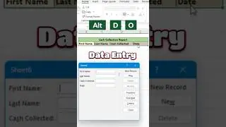 Data Entry Form using shortcut l Amazing tips in excel #excel #excelshorts #ytshorts