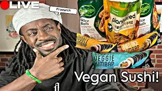 Trying Frozen Vegan Sushi & Rice Balls 🤨