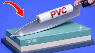 Заточите нож до бритвенной остроты за 3 минуты с помощью секретного инструмента, о котором не зна...