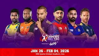 Cricket Legends Clash in Goa | World Legends Pro T20 League | Jan 26-Feb 04, 2026 | Live on Youtube