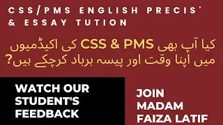 CSS/PMS English Essay & Precis' Mentor | Satisfied Student's Feedback Video | Faiza Latif Eng TutOr