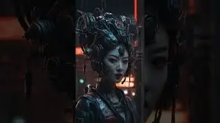 Cyberpunk geisha #cyberpunk  #geisha  #ai  #hailuoai