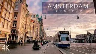 Amsterdam Centrum - Cinematic Walking Tour / Virtual Run 4K film