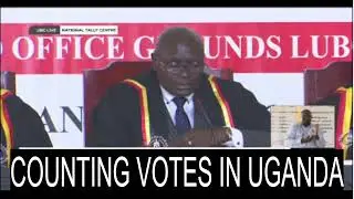 Breaking News! Mr Byabakama reads out presidential results with President Museveni then Bobi Wine