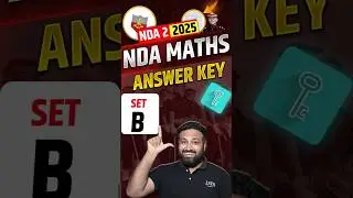 NDA 2 2025 Maths Answer Key Set B Complete Answer Set #ndamath #ndaanswerkey