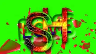 S Love H Letter Green Screen | S & H Love,Effects chroma key Animated Video