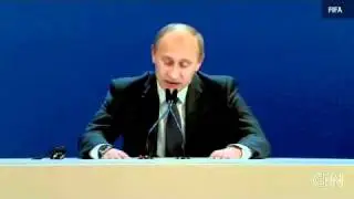 Vladimir Putin speaks about Russia winning the World Cup bid for 2018.