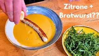 Linsensuppe mit Bratwurst & Zitronen-Finish