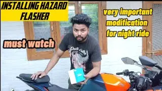 KTM RC 390  | Installing simtac hazard flasher | Dhasu looks 😎🤯 #simtac #rc390 #flasher