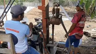BUAT SUMUR BOR 🔴 pakai mesin jacro 100 di pegunungan  jatirejo blitar