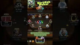 Божественный ривер в $2.50 Bounty Hunters Mini #shorts #poker #allin #panda #beats #games #bounty