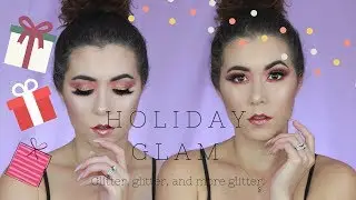 The One With The Messy Gold Glitter | Morphe Brushes 35O2 Pallet | Holiday Makeup