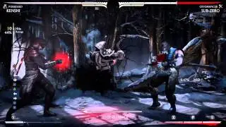MORTAL KOMBAT X - KENSHI 46% COMBO MIDSCREEN 2 BARS