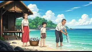 A Ghibli Style Day on a Island | Cozy Island Life ASMR | Ghibli Style ASMR