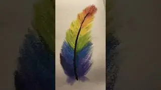 Rainbow Feather #art #easyartlover