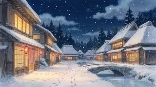 Cozy Winter Cooking in a Ghibli Cottage ❄️ Fireplace, Tea & Night Ambience | Animation