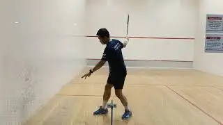 squash skills . backhand boast demo .