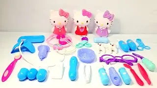 2 Minutes Satisfying with Unboxing HELLO KITTY Doctor Set ASMR No Talking | hello kitty toys