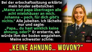 Bei der Erbschaft beanspruchte mein Bruder alles – doch ich lächelte nur: „Papa, weißt du es nicht?“