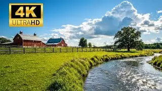 🏡4K Beautiful Barn Scenery in the Countryside - Nature Relaxation Film 4K