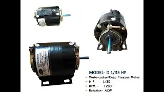 Deep Freezer Motor assembly| Water Cooler Motor assembly| Cool Flow Model D 1/35 HP