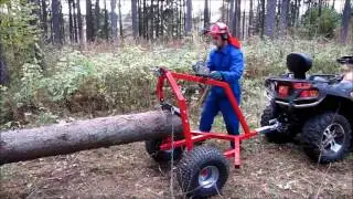 Квадроцикл &ndash; лесовоз, мини прицеп для перевозки бревен