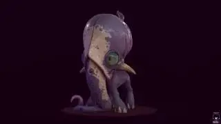 Game resolution Tentacle Dude Marmoset Toolbag 2 turnaround.