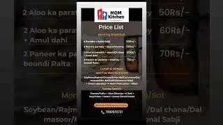 Breakfast Menu Mom Kitchen Call 9140527158 | Tiffin Service in Gomti Nagar | Tiffin Wala Gomti Nagar